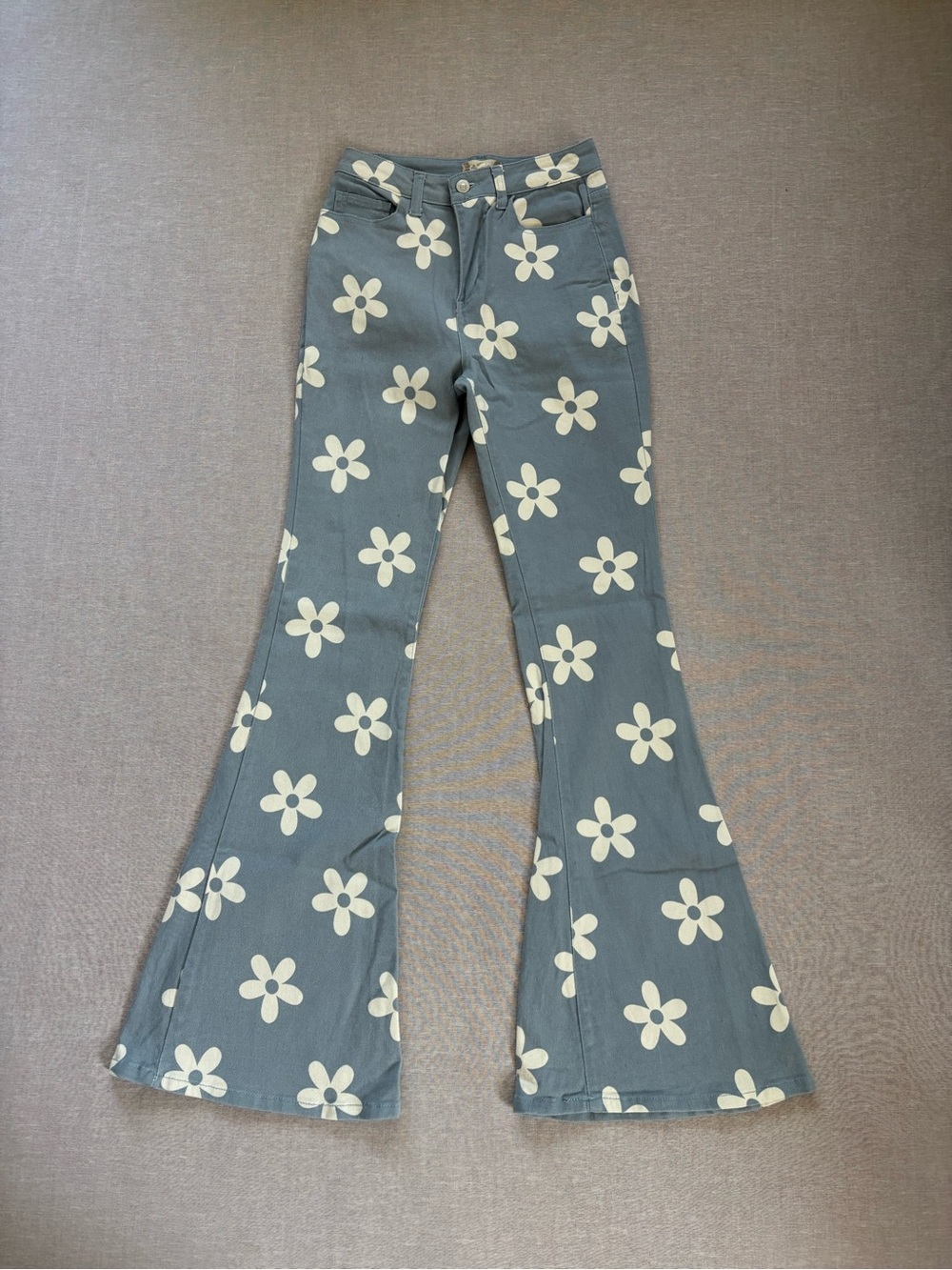 Altar'd State Light Blue Daisy Flare Jeans - Picture 2 of 12